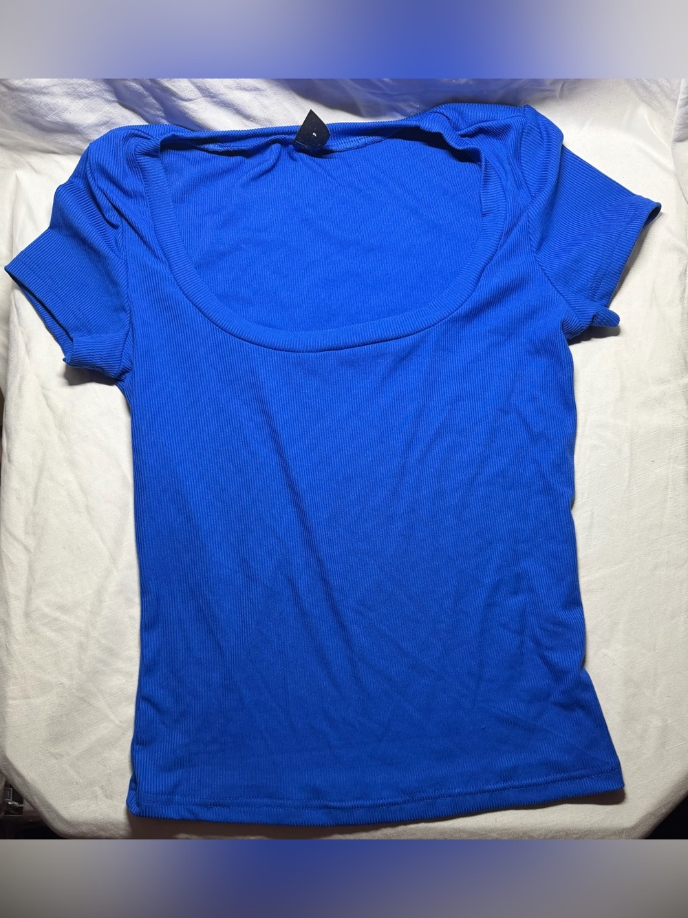 Women's Scoop Neck Short Sleeve Top - Blue